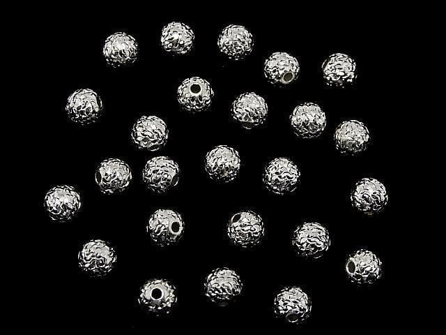 Silver925 Random Round Cut Beads [4mm][5mm][6mm][8mm] No Coating, 5 Pieces