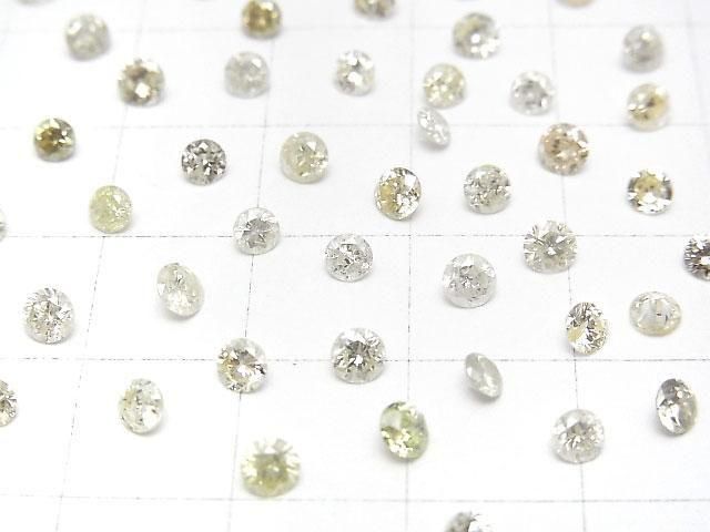 [Video]Natural Diamond Loose stone Round Brilliant Cut 3.5x3.5mm K-Rcolor 1pc