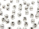Silver925  Cube 3x3x3mm Rhodium Plated  10pcs