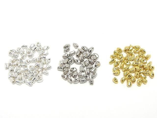 Silver 925 Nugget (3x2x2mm) [No coating] [Rhodium plated] [18KGP] 10pcs