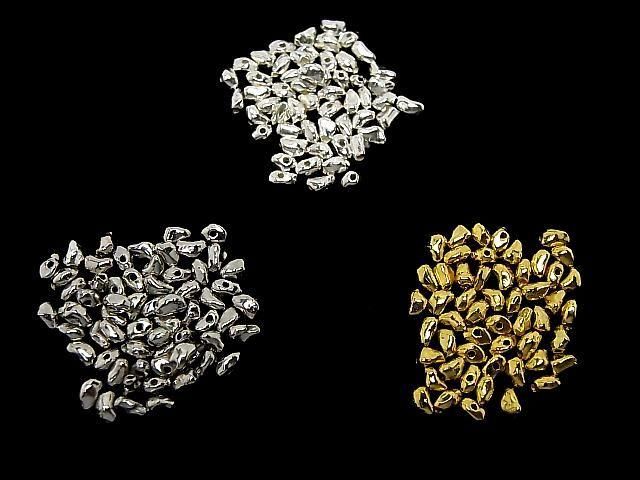 Silver 925 Nugget (3x2x2mm) [No coating] [Rhodium plated] [18KGP] 10pcs