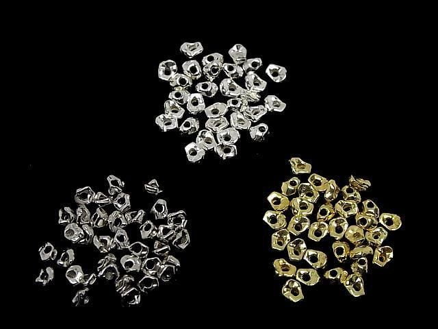 Silver 925 Nugget (4x3.5x2.5mm) [No coating] [Rhodium plated] [18KGP] 5pcs