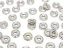 Silver925  Rondelle  4mm,5mm,6mm Rhodium Plated  5pcs