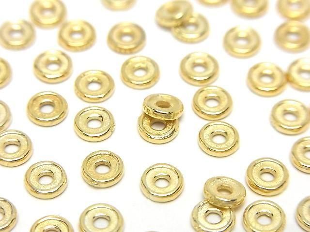 Silver925  Rondelle  4mm,5mm,6mm 18KGP 4pcs
