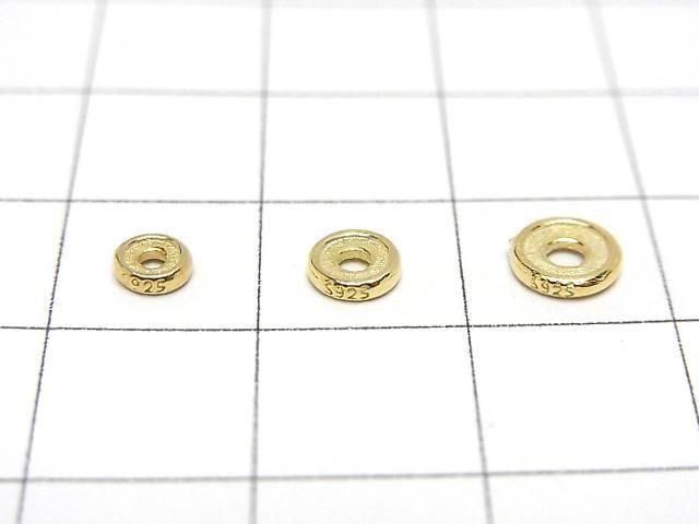 Silver925  Rondelle  4mm,5mm,6mm 18KGP 4pcs