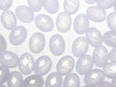 [Video] Blue Lace Agate x Crystal AAA Oval Faceted Cabochon 8x6mm 2pcs