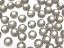 [Video] Pyrite x Crystal AAA Round Faceted Cabochon 6x6mm 2pcs