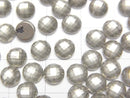 [Video] Pyrite x Crystal AAA Round Faceted Cabochon 6x6mm 2pcs