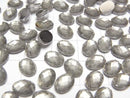 [Video] Pyrite x Crystal AAA Oval Faceted Cabochon 8x6mm 2pcs