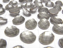 [Video] Pyrite x Crystal AAA Oval Faceted Cabochon 12x10mm 2pcs