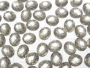 [Video] Pyrite x Crystal AAA Oval Faceted Cabochon 12x10mm 2pcs