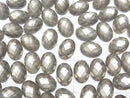 [Video] Pyrite x Crystal AAA Oval Faceted Cabochon 14x10mm 2pcs