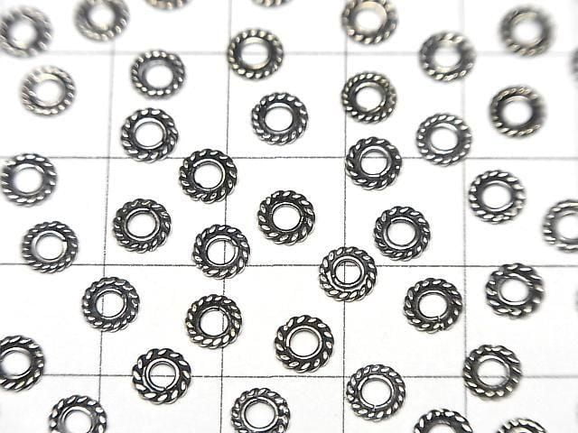 Bali Silver Rondelle 5x5x1mm Oxidized Finish 5pcs