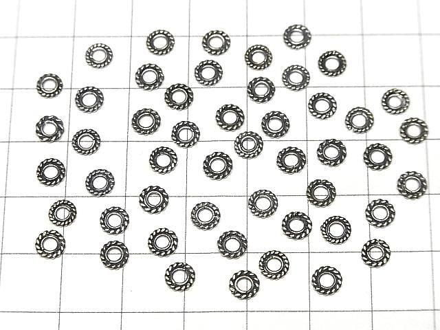 Bali Silver Rondelle 5x5x1mm Oxidized Finish 5pcs