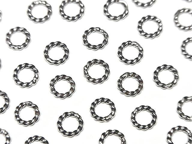 Bali Silver Rope Ring (Closed Type) 7mm 5pcs