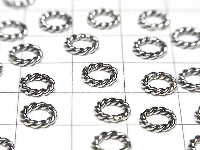 Bali Silver Rope Ring (Closed Type) 7mm 5pcs