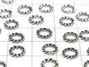 Bali Silver Rope Ring (Closed Type) 7mm 5pcs