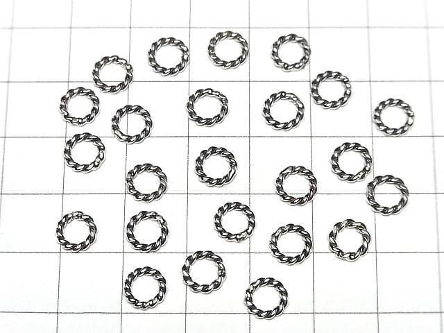 Bali Silver Rope Ring (Closed Type) 7mm 5pcs
