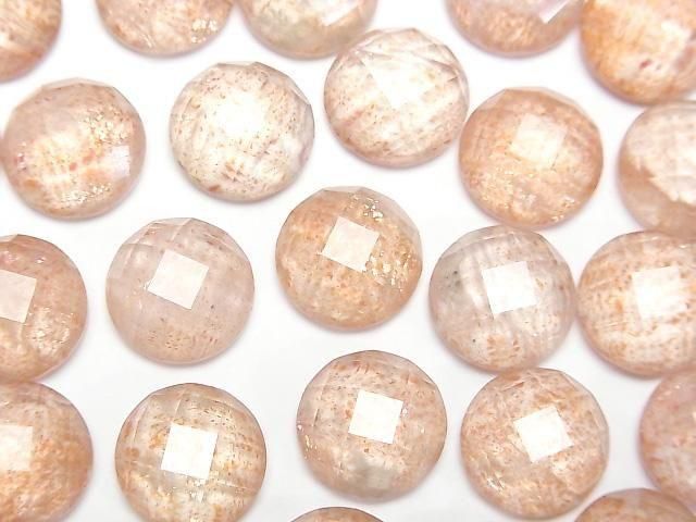 [Video] Sunstone x Crystal AAA Round Faceted Cabochon 12x12mm 2pcs