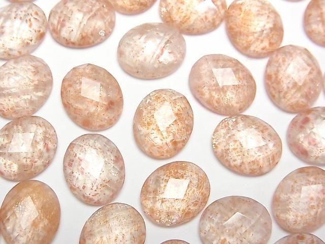 [Video] Sunstone x Crystal AAA Oval Faceted Cabochon 12x10mm 2pcs