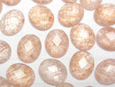[Video] Sunstone x Crystal AAA Oval Faceted Cabochon 12x10mm 2pcs