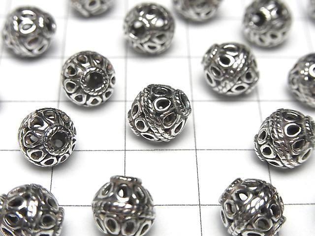 Bali Silver Design Round 8mm 1pc