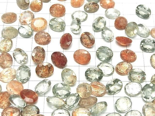 [Video]High Quality Multicolor Sunstone AAA Loose stone Oval Faceted 11x9mm 3pcs
