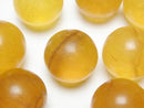 [Video] Golden Fluorite AA++ Sphere, Round 22mm 1pc