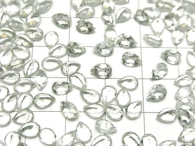 [Video]High Quality Green Amethyst AAA Loose stone Pear shape Faceted 6x4mm 10pcs