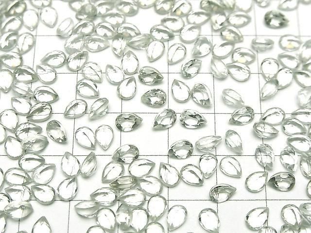 [Video]High Quality Green Amethyst AAA Loose stone Pear shape Faceted 6x4mm 10pcs