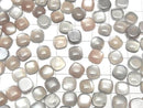 [Video] Brown-Grey Moonstone AAA Square Cabochon 8x8mm 5pcs