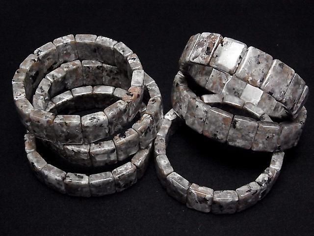 [Video] Yooperlite 2-Hole Rectangle 16x13mm 1strand (Bangle Bracelet)
