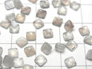 [Video]High Quality Gray Moonstone AAA- Sugarloaf Cut 4x4mm 10pcs