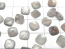 [Video]High Quality Gray Moonstone AAA- Sugarloaf Cut 6x6mm 5pcs