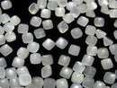 [Video]High Quality White Moonstone AAA Sugarloaf Cut 4x4mm 10pcs