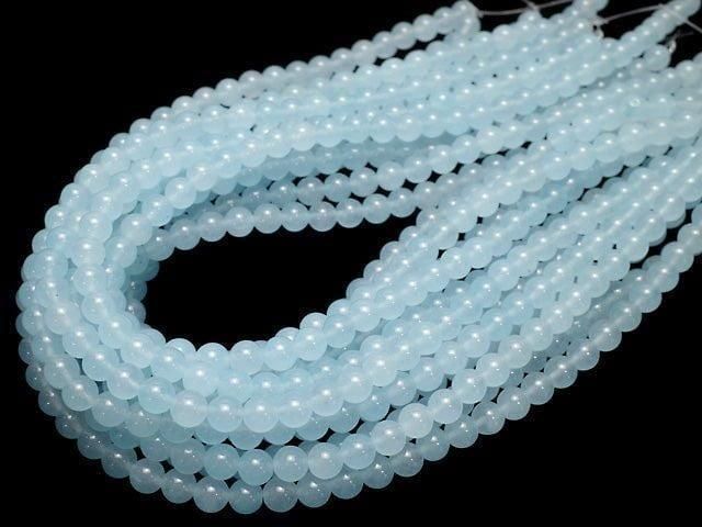 Light blue jade round 6mm 1strand beads (aprx.15inch/36cm)