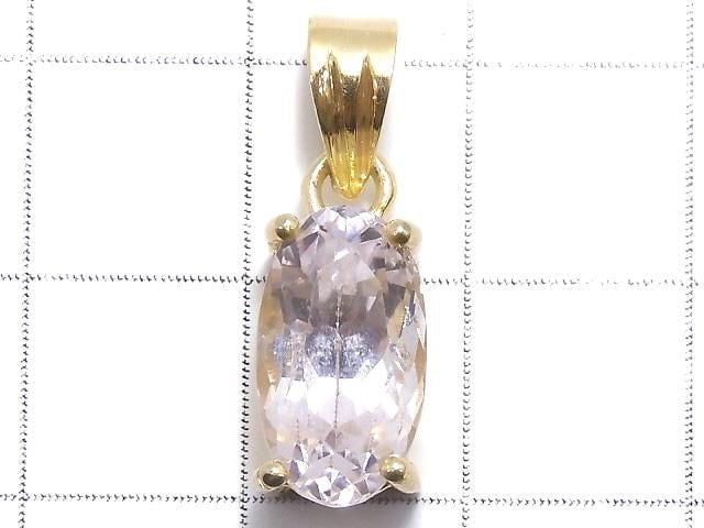 [Video][One of a kind] High Quality Kunzite AAA Faceted Pendant 18KGP NO.118