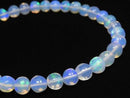 [Video][One of a kind] High Quality Ethiopian Opal AAA- Semi Round 5mm Bracelet NO.9