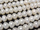 [Video] Fresh Water Pearl AA White Rondelle 7x7x5mm 1strand beads (aprx.15inch/37cm)