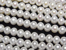 [Video] Fresh Water Pearl AAA Semi Round-Potato 4-4.5mm White 1strand beads (aprx.15inch/37cm)