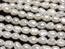 [Video] Fresh Water Pearl AA+ Baroque-Rice 5x4x3mm White 1strand beads (aprx.13inch/31cm)