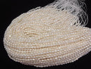 [Video] Fresh Water Pearl AA+ Baroque-Rice 5x4x3mm White 1strand beads (aprx.13inch/31cm)
