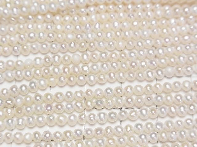 [Video] Fresh Water Pearl AA++ Potato 2.5-3mm White 1strand beads (aprx.14inch/35cm)
