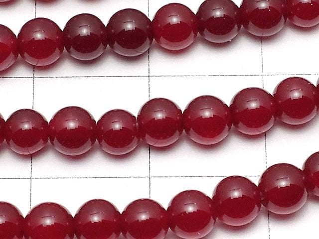 Cherry color Chalcedony AAA Round 4mm 1strand beads (aprx.15inch/36cm)