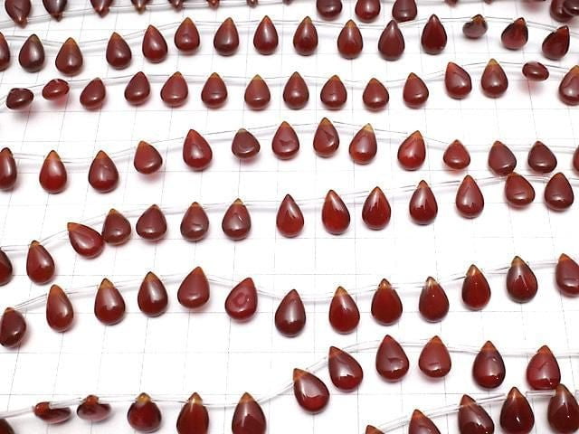 [Video] Carnelian AA++ Pear shape (Smooth) 12x8mm half or 1strand beads (aprx.14inch/35cm)