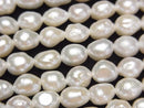 [Video] Fresh Water Pearl AA Baroque 6-8mm White 1strand beads (aprx.15inch/36cm)