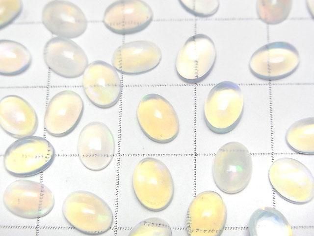 [Video]High Quality Ethiopia Water Opal AAA- Oval Cabochon 7x5mm 5pcs