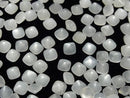 [Video]High Quality White Moonstone AAA Sugarloaf Cut 6x6mm 5pcs