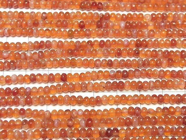 [Video]Fire Agate Rondelle 4x4x2mm 1strand beads (aprx.15inch/37cm)