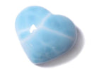 [Video][One of a kind] High quality Larimar Pectolite AAA Heart [Half Drilled Hole] 1pc NO.12